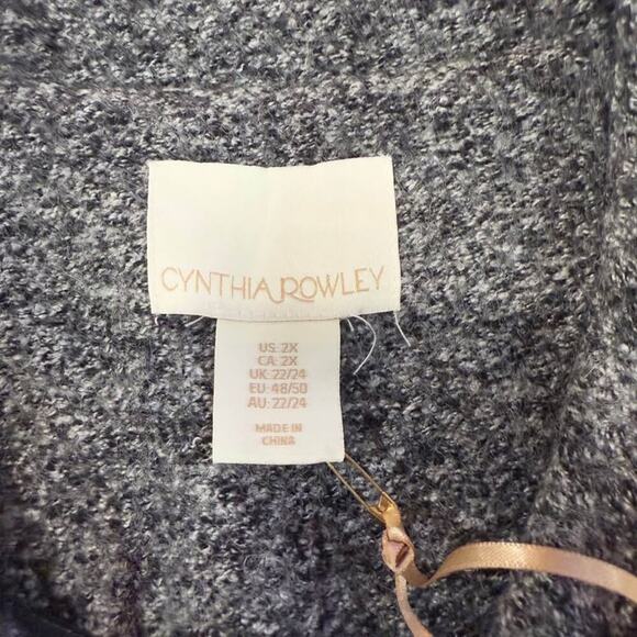 Cynthia Rowley NWT Button Up Jacket Blazer Shacket Gray Wool/Rayon Women’s 2X - Picture 4 of 7